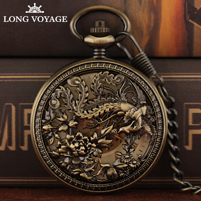 名欧云凤全自动机械怀表翻盖男女学生复古怀旧项链表老挂表罗马