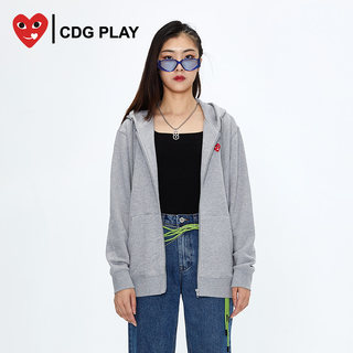 CDG PLAY拉链开衫外套2023年新款秋冬运动休闲上衣男女连帽卫衣