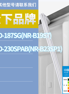 适用松下冰箱BCD-230SPAB(NR-B23SP1) 187SG(NR-B19S7)门密封条