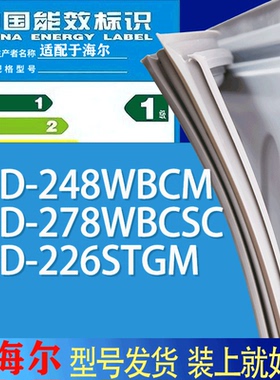 适用海尔冰箱BCD-248WBCM 278WBCSC 226STGM门密封条胶条吸力磁条