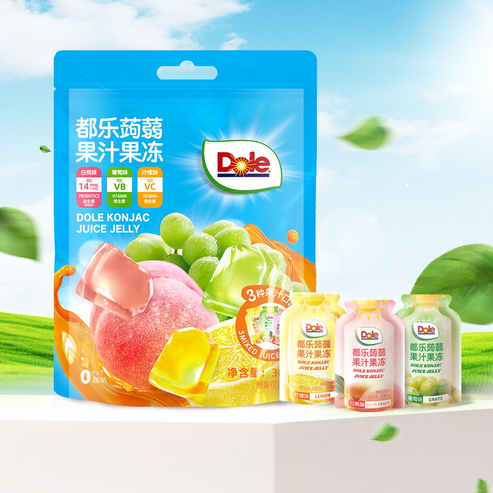 dole都乐蒟蒻果汁混合口味300g 含真实果汁益生菌维生素零食,零食/坚果/特产,果冻/布丁,淘宝优惠券,粉丝福利购,淘宝优惠卷