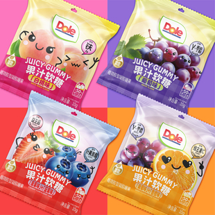 dole都乐果汁软糖儿童糖果50%果汁含量软糖休闲食品网红休闲食品