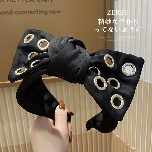 Zersy/佐希柳钉镂空蝴蝶结发箍