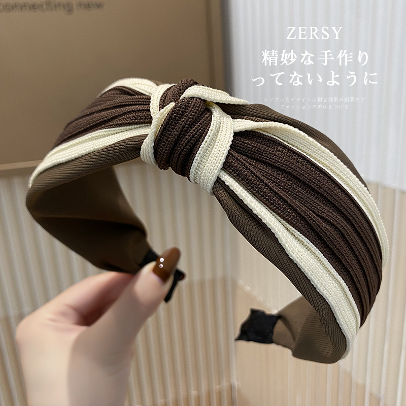 Zersy小香风高颅顶针织发箍