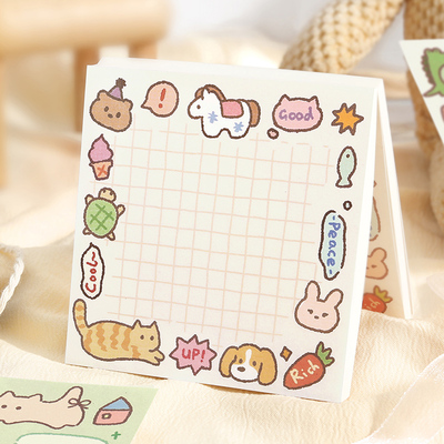 100张便签纸萌物气泡框系列便条