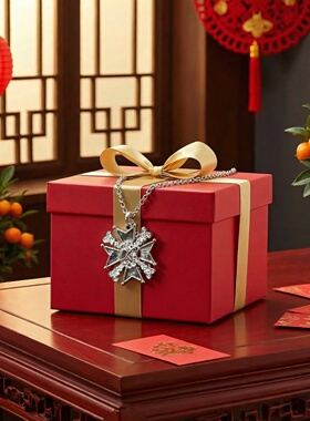 灰白色骷髅头双骨土星项链欧美风格