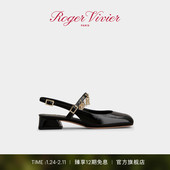 新年礼物 RV女鞋 Roger Vivier 新品 Très Vivier漆皮玛丽珍鞋