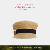 新年礼物 Roger Vivier RV配饰Broche Vivier拉菲草水手帽