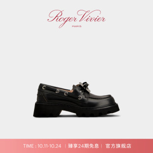 Vivier Roger 2025新款 RV女鞋 Rangers皮革船鞋 Viv 24期免息