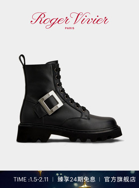 【新年礼物】Roger Vivier/2025秋冬RV女鞋Viv Rangers方扣短靴