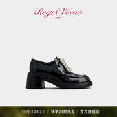 Viv Rangers饰扣漆皮乐福鞋 Vivier RV女鞋 新年礼物 Roger