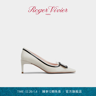 Vivier方头高跟粗跟单鞋 Roger Belle RV女鞋 Vivier