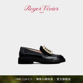 Viv Rangers饰扣漆皮乐福鞋 Vivier RV女鞋 新年礼物 Roger