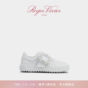 Vivier钻扣皮革休闲鞋 Roger RV女鞋 2024夏季 Very 新款 Vivier