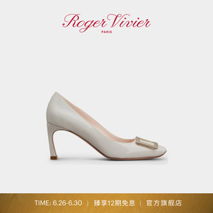 Roger Vivier/RV女鞋Trompette喇叭跟漆皮高跟鞋