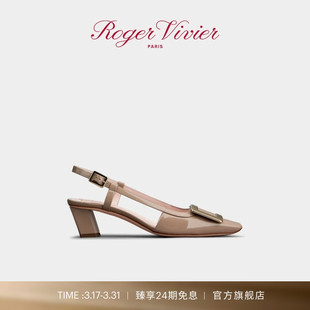 24期免息 Belle Roger RV女鞋 Vivier方扣高跟漆皮单鞋 Vivier