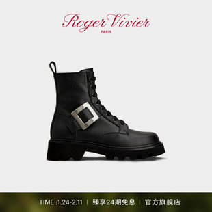 【新年礼物】Roger Vivier/2025秋冬RV女鞋Viv Rangers方扣短靴