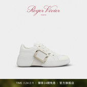 新年礼物 Viv Roger Vivier RV女鞋 Skate金属扣休闲鞋 小白鞋