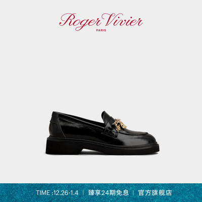 【新年礼物】Roger Vivier/2025秋冬RV女鞋Viv rangers漆皮乐福鞋