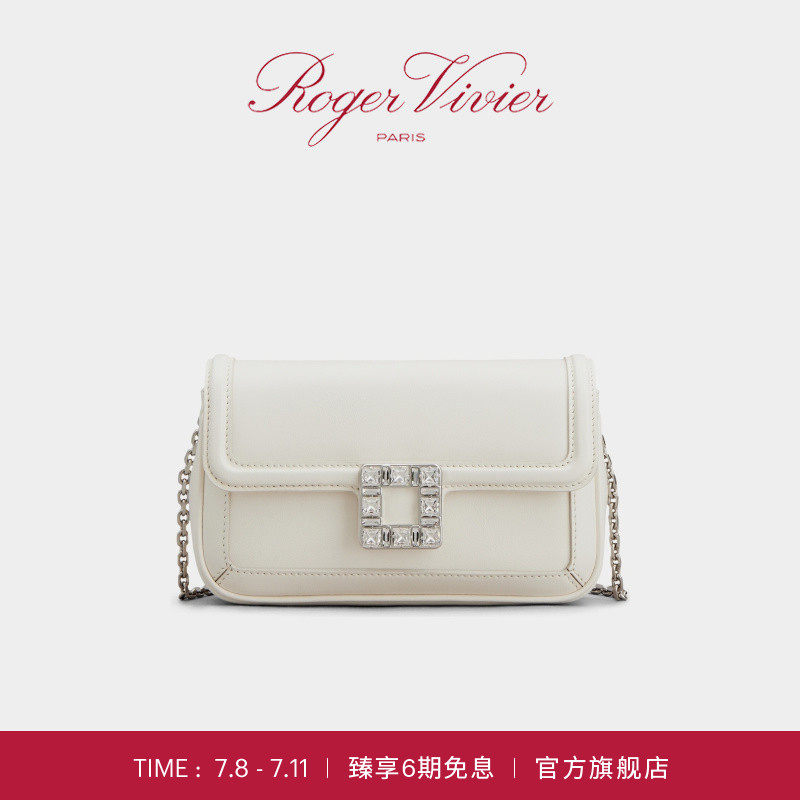 Roger Vivier/2024夏季新款RV女包Jeu de Fille皮革手拿包单肩包
