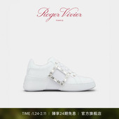新年礼物 Viv Roger Vivier RV女鞋 Skate饰扣休闲鞋 厚底小白鞋