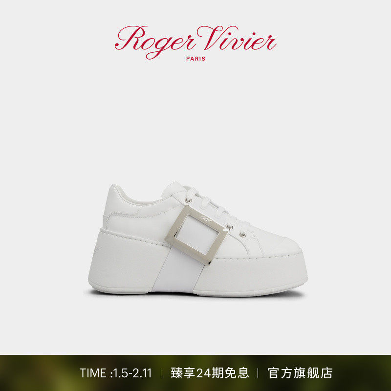 【新年礼物】Roger Vivier/RV女鞋Viv Skate方扣休闲鞋厚底小白鞋,女鞋,时尚休闲鞋,淘宝优惠券,粉丝福利购,淘宝优惠卷