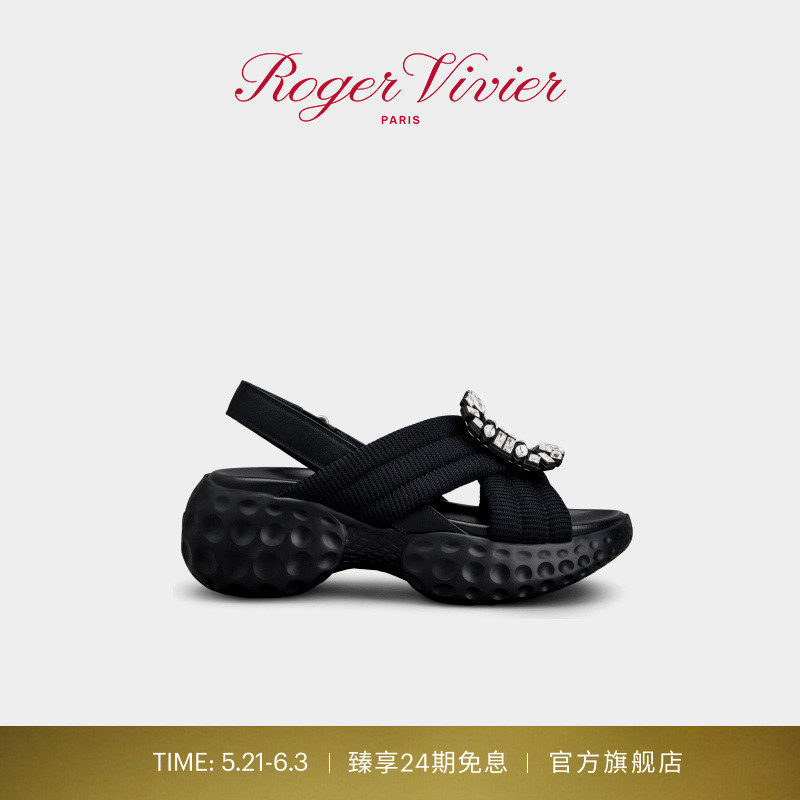 【24期免息】Roger Vivier/RV女鞋Viv Run饰扣单鞋厚底增高凉鞋