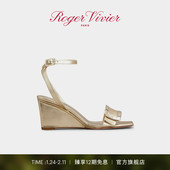Vivier皮革坡跟凉鞋 Roger RV女鞋 Belle Vivier 新品