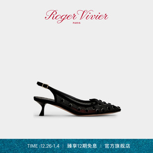 RV女鞋 后袢带高跟鞋 Vivier dot 新品 polka Roger Love
