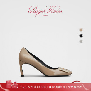 Vivier Roger RV女鞋 24期免息 Trompette方扣漆皮高跟鞋