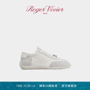 24期免息 Viv Roger 2025秋冬RV女鞋 Low皮革休闲德训鞋 Vivier