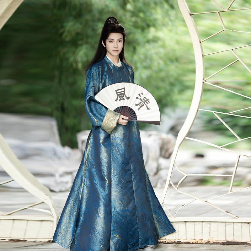 礼衣华夏走秀汉服男款2025春季款唐制圆领袍男士古装仙气明制道袍