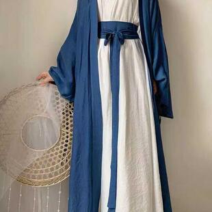 原创古装 汉服女超仙飘逸魏晋风流仙裙中国风改良直裾汉服清冷日常