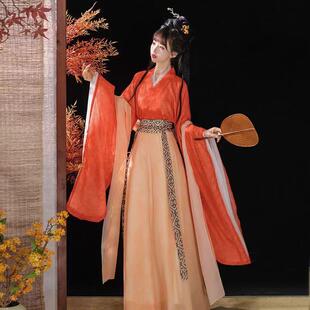 原创晋制汉服女2025新款春夏魏晋南北朝广袖齐腰交领改良日常古装
