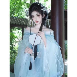 仙气飘飘大袖 国风改良成人古装 直裾襦裙夏 国袍汉服女2025新款 战