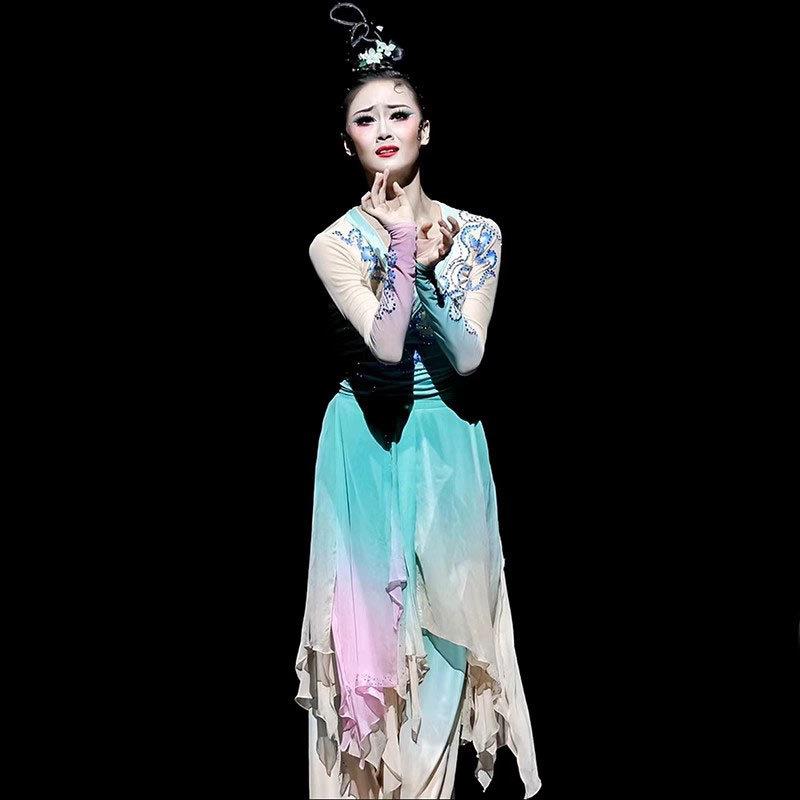 桃李杯古典舞剧目服装玉簟秋舞蹈服大摆裙裤演出表演服独舞艺考服