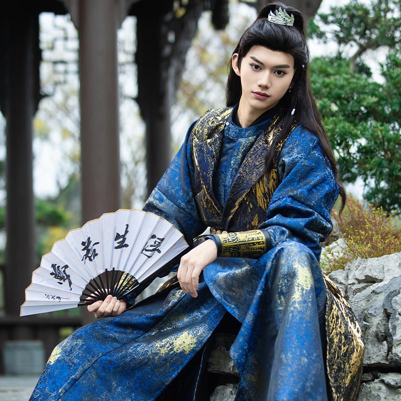 汉服男款春季唐圆领袍男士古装2025新款明制青少年古装男生唐装