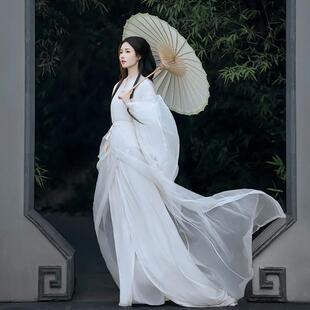 古风清冷系仙气飘逸套装 魏晋风汉服2025新款 衫 直裾交领大袖 女 古装