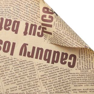 English newspaper bouquet Wrapping paper vintage kraft paper