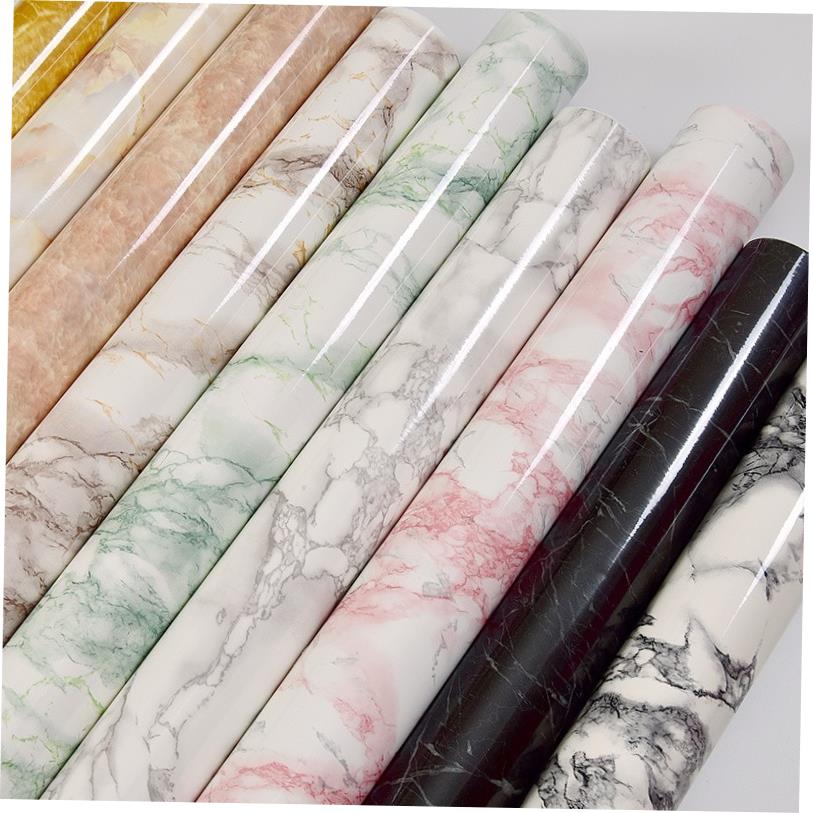 2024 Thick marble sticker wallpaper self adhesive kitchen