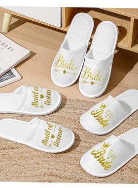 1pair Team Bride Slippers for Bachelorette Party Supplies Br