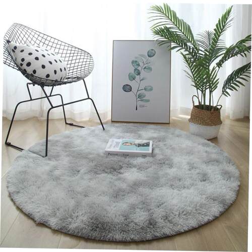 Round Carpet Nordic Ins Style Gradient Colorful Rug地毯