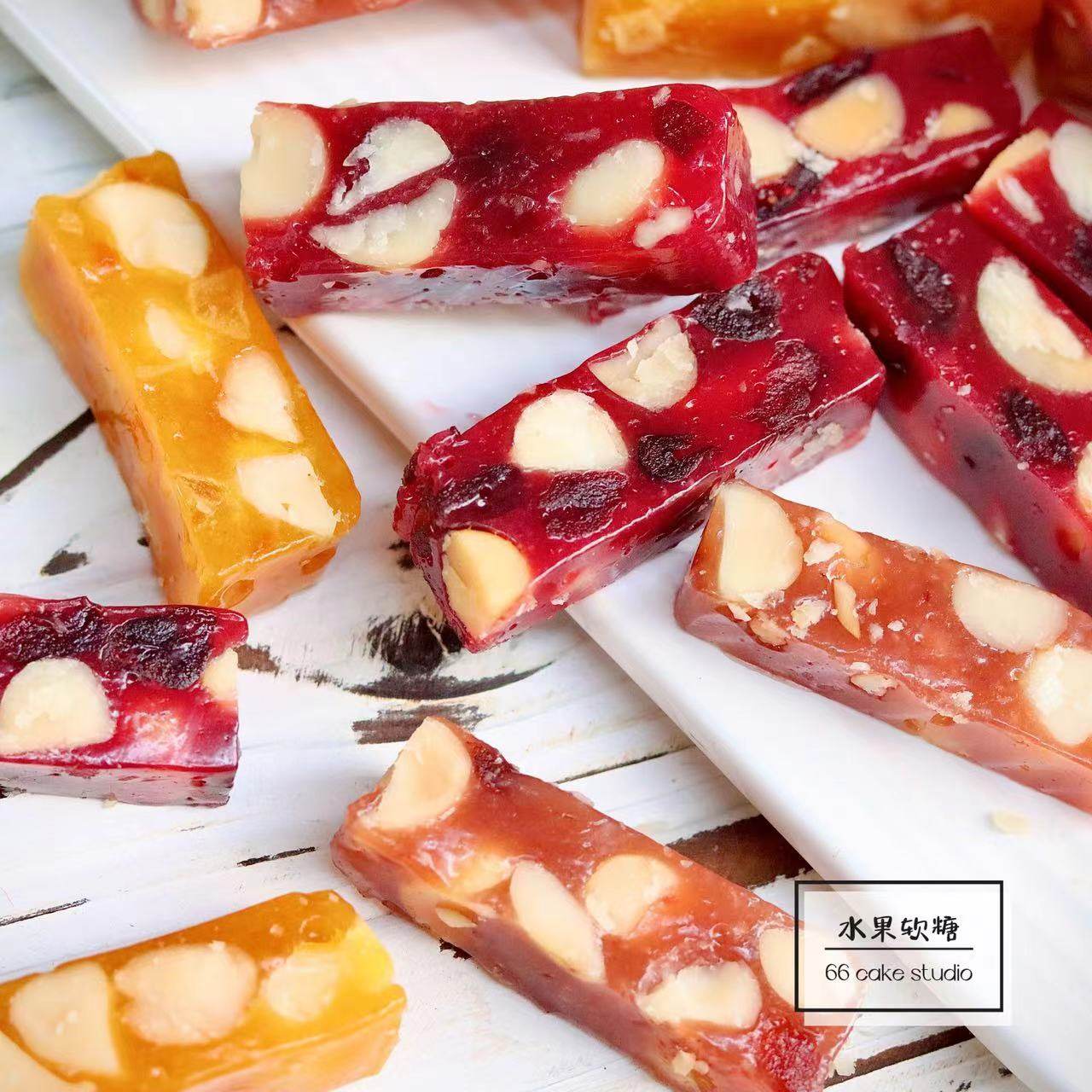 66纯手工覆盆子百香果夏威夷果软糖草莓芒果水果软糖手工零食喜糖