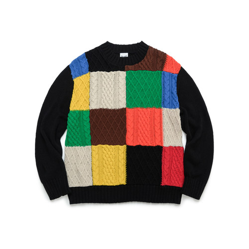 ESOTERIC THING 色块撞击套头毛衣 PATCHWORK KNIT SWEATER