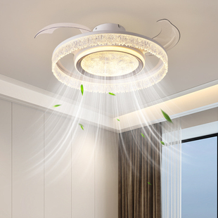 卧室灯隐形风扇灯静音护眼主卧灯房间餐厅灯吸顶灯高端智能电扇灯