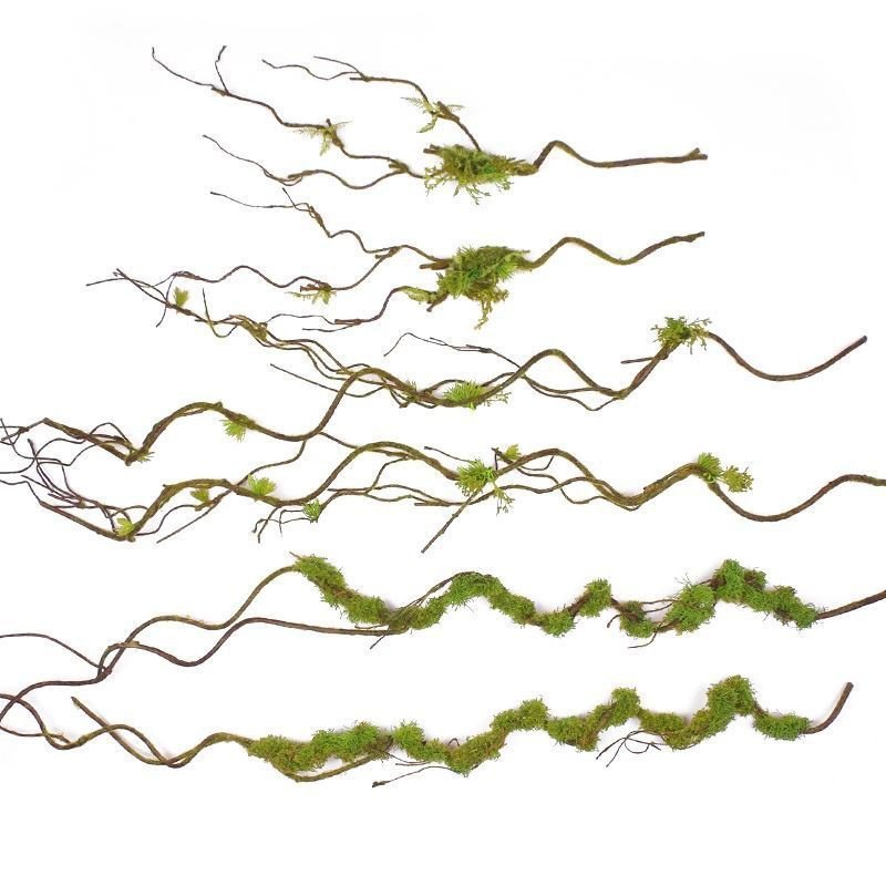 仿真树藤枯藤藤条假花装饰树枝干枝青苔苔藓室内藤蔓植物壁挂绿植