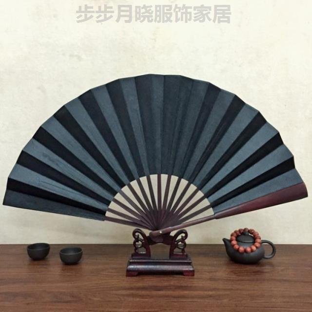 空白白纸古风装饰扇形白色红木工笔画熟娟扇子手工扇面折扇绢布折