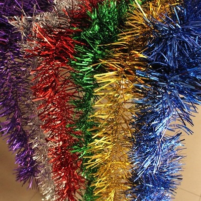 布置结婚婚庆用品毛条彩带圣诞节房间拉花成都装饰彩条1米7