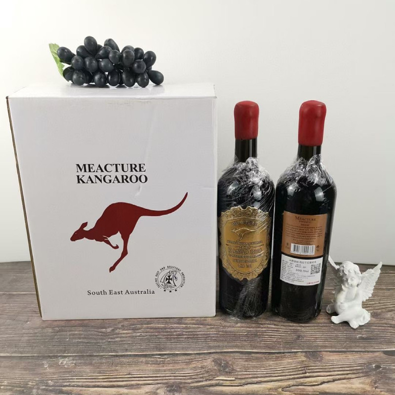 澳洲原瓶进口红酒米爵袋鼠西拉干红葡萄酒手工蜡封红酒整箱