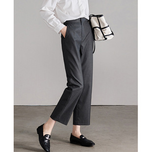女休闲裤 直筒裤 宽松简约西装 新款 子 女2024秋装